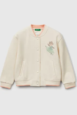 Benetton Bomberjacke Aus Fleece Aus Baumwollmischung