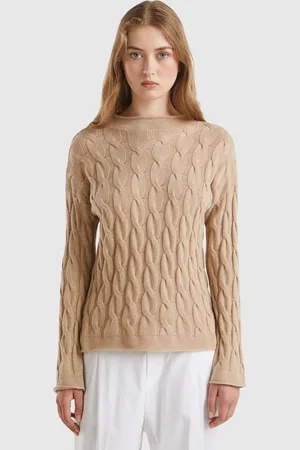 Benetton Pullover Mit Flechtmuster