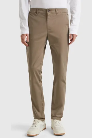 Benetton Slim Fit Chinohose Aus Stretch-baumwolle