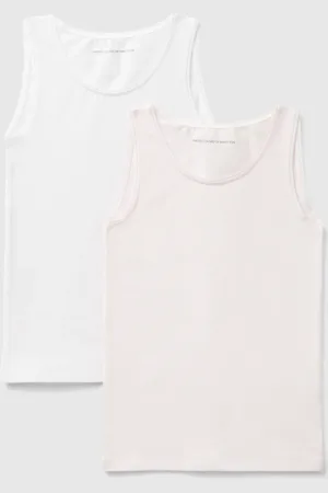 Benetton Zwei Tanktops Aus Stretch-baumwolle