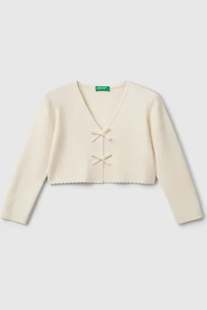 Benetton Strickjacke Mit Schleifen