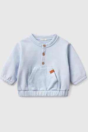 Benetton Sweatshirt Mit Tasche 100% Baumwolle