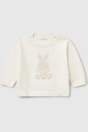Benetton Pullover Mit Kaninchenaufnäher