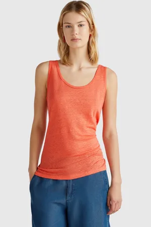 Benetton Tanktop Aus Reinem Leinen