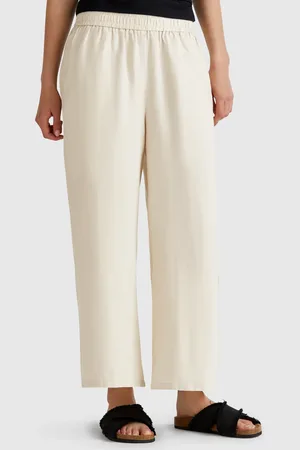 Benetton Weite Hose Aus Reinem Leinen