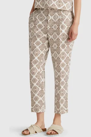 Benetton Bedruckte Leinenhose