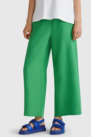 Benetton Weite Hose Aus Reinem Leinen