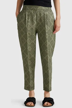 Benetton Bedruckte Leinenhose