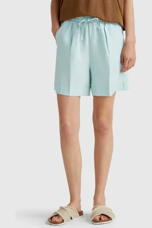 Benetton Shorts Aus Reinem Leinen Mit Kordelzug