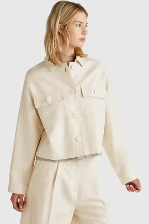 Benetton Jacke Aus Leinenmischung