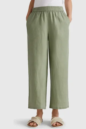 Benetton Weite Hose Aus Reinem Leinen