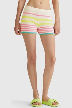 Benetton Gestreifte Strickshorts