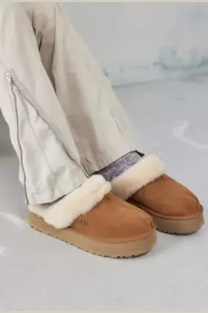 UGG Plattform-Slipper "Disquette" In Kastanienbraun