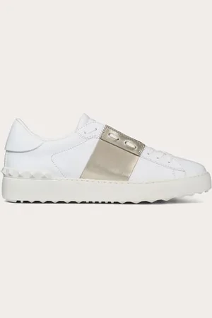 VALENTINO GARAVANI SNEAKER OPEN MIT STREIFEN IN METALLIC-OPTIK Frau 34.5