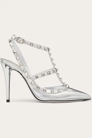 VALENTINO GARAVANI ROCKSTUD PUMPS MIT SPIEGELEFFEKT UND PASSENDEN RIEMCHEN SOWIE STUDS, 100 MM Frau 35.5