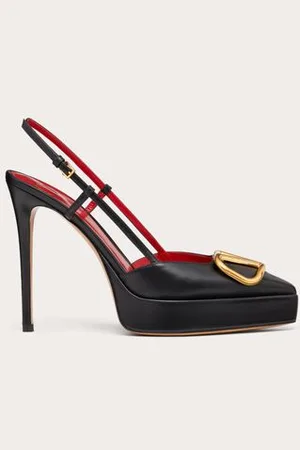 VALENTINO GARAVANI VLOGO SIGNATURE SLINGPUMPS AUS KALBSLEDER MIT PLATEAU, 120 MM Frau 35.5