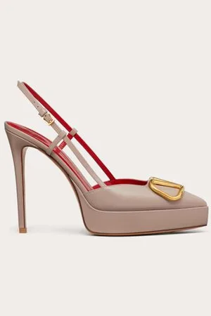 VALENTINO GARAVANI VLOGO SIGNATURE SLINGPUMPS AUS KALBSLEDER MIT PLATEAU, 120 MM Frau 35.5