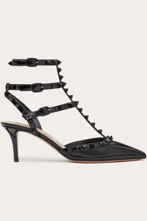 VALENTINO GARAVANI ROCKSTUD LACKPUMPS MIT ABGESTIMMTEN RIEMCHEN UND STUDS, 65 MM Frau 34.5