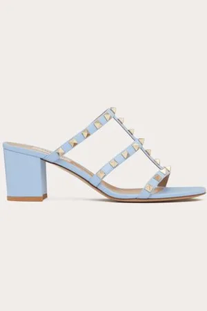 VALENTINO GARAVANI SLIDER-SANDALEN ROCKSTUD AUS KALBSLEDER 60 MM Frau 35.5