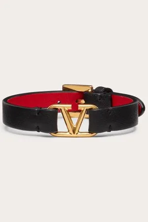 VALENTINO GARAVANI ARMBAND VLOGO SIGNATURE AUS KALBSLEDER Frau UNI