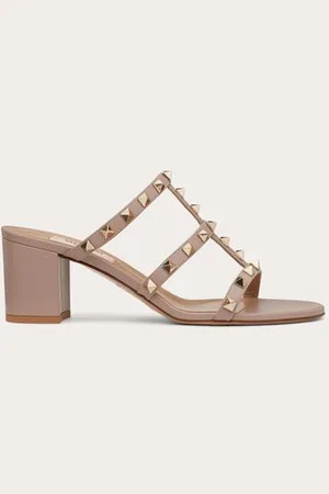 VALENTINO GARAVANI SLIDER-SANDALEN ROCKSTUD AUS KALBSLEDER 60 MM Frau 34.5