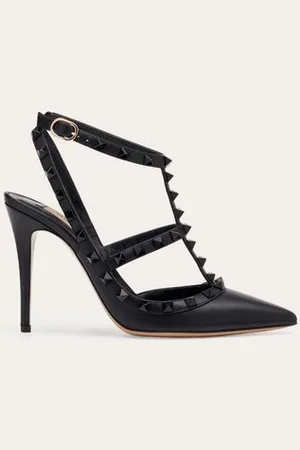 VALENTINO GARAVANI PUMPS ROCKSTUD MIT FARBLICH ABGESTIMMTEN RIEMCHEN UND NIETEN 100 MM Frau 34.5