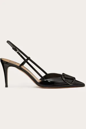 VALENTINO GARAVANI SLINGBACK-PUMPS VLOGO SIGNATURE AUS LACKLEDER MIT 80 MM-ABSATZ Frau 34.5