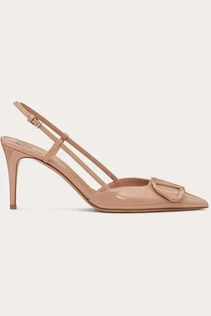 VALENTINO GARAVANI SLINGBACK-PUMPS VLOGO SIGNATURE AUS LACKLEDER MIT 80 MM-ABSATZ Frau 34.5