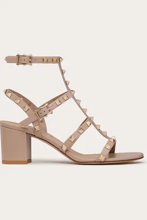 VALENTINO GARAVANI RIEMCHENSANDALEN ROCKSTUD AUS KALBSLEDER MIT 60 MM-ABSATZ Frau 34.5