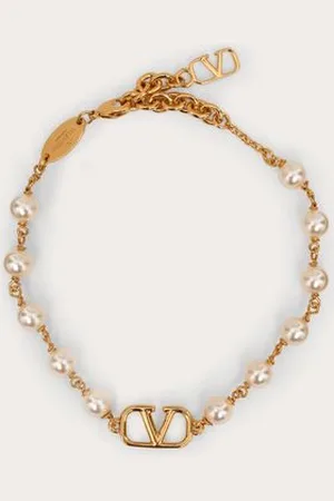 VALENTINO GARAVANI ARMBAND VLOGO SIGNATURE MIT PERLEN Frau UNI