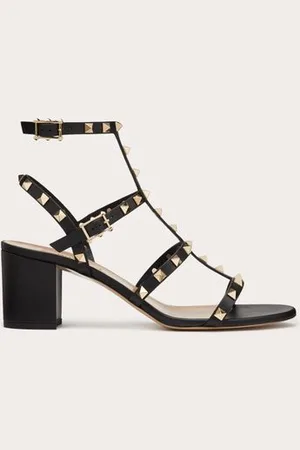 VALENTINO GARAVANI RIEMCHENSANDALEN ROCKSTUD AUS KALBSLEDER MIT 60 MM-ABSATZ Frau 34.5