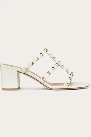VALENTINO GARAVANI SLIDER-SANDALEN ROCKSTUD AUS KALBSLEDER 60 MM Frau 34.5