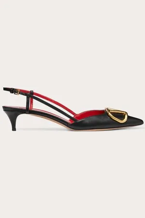 VALENTINO GARAVANI SLINGBACK-PUMPS VLOGO SIGNATURE AUS KALBSLEDER MIT 40 MM-ABSATZ Frau 35.5