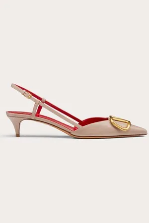 VALENTINO GARAVANI SLINGBACK-PUMPS VLOGO SIGNATURE AUS KALBSLEDER MIT 40 MM-ABSATZ Frau 35.5