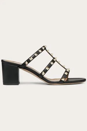 VALENTINO GARAVANI SLIDER-SANDALEN ROCKSTUD AUS KALBSLEDER 60 MM Frau 34.5