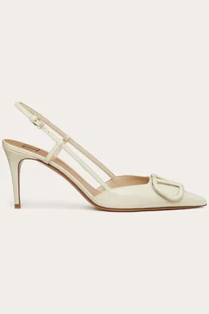 VALENTINO GARAVANI SLINGBACK-PUMPS VLOGO SIGNATURE AUS LACKLEDER MIT 80 MM-ABSATZ Frau 34.5