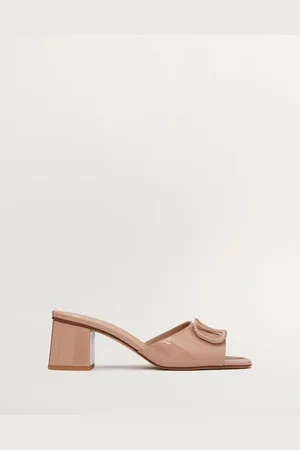 VALENTINO GARAVANI VLOGO SIGNATURE SLIDE-SANDALEN AUS LACKLEDER, 60 MM Frau 35.5