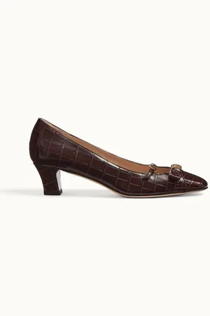 VALENTINO GARAVANI BOWOW DÉCOLLETÉ AUS BEDRUCKTEM KALBSLEDER 45MM Frau 35