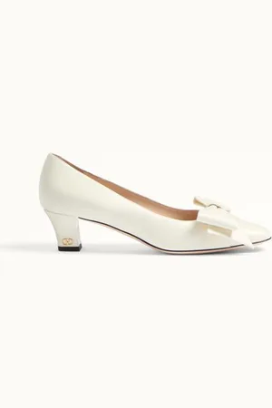 VALENTINO GARAVANI BOWOW PUMPS AUS ZIEGENLEDER 45 MM Frau 35.5