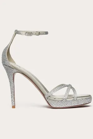 VALENTINO GARAVANI GARAVANI EVENINGLAM PLATEAU-SANDALEN MIT KRISTALLEN 120 MM Frau 35.5