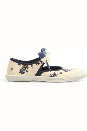 VALENTINO GARAVANI BAY BY BAY BALLERINA-SNEAKERS AUS PAPIER FLORAL STOFF Frau 35.5