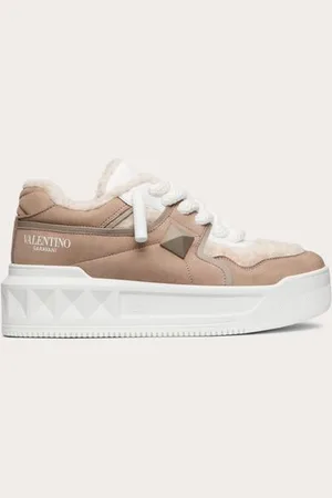 VALENTINO GARAVANI ONE STUD XL SNEAKER AUS NUBUK UND WOLLE Frau 35
