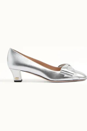 VALENTINO GARAVANI BOWOW PUMPS AUS LAMINIERTEM NAPPALEDER 45 MM Frau 35.5