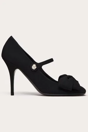 VALENTINO GARAVANI GARAVANI BOWJANE MARY-JANE PUMPS AUS CREPE-TEXTIL 100 MM Frau 35.5