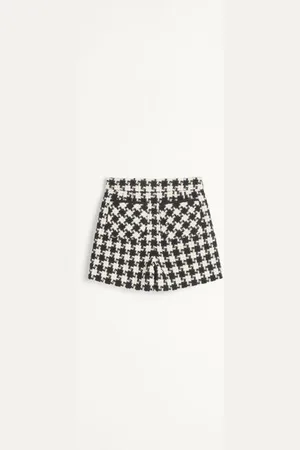 VALENTINO DAMIER LIGHT TWEED SHORTS Frau 36