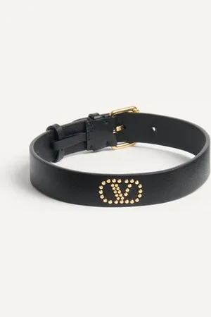 VALENTINO GARAVANI GARAVANI VLOGO SIGNATURE CHOKER AUS LEDER UND METALL Frau UNI