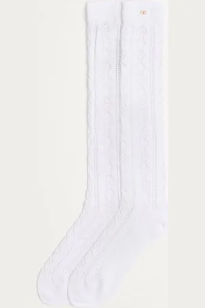 VALENTINO PERFORIERTE BAUMWOLLSOCKEN MIT VLOGO Mann L/X