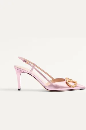 VALENTINO GARAVANI VLOGO SIGNATURE SLINGPUMPS AUS LACKIERTEM NAPPALEDER, 80 MM Frau 34.5
