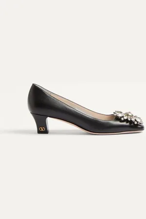 VALENTINO GARAVANI PRESHOES PUMPS AUS ZIEGENLEDER MIT KRISTALLEN 45 MM Frau 35