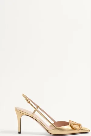 VALENTINO GARAVANI VLOGO SIGNATURE SLINGPUMPS AUS LACKIERTEM NAPPALEDER, 80 MM Frau 34
